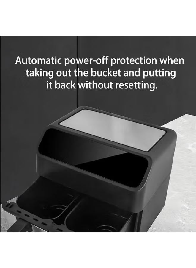 Denx DX2091 8L Dual Basket Air Fryer – 4L+4L Capacity, 2400W Quick Heating, Adjustable 80–200°C, 60-Min Timer, Low-Fat Cooking, Non-Stick Baskets, Family Meals, Hassle-Free Cleanup - Image 4